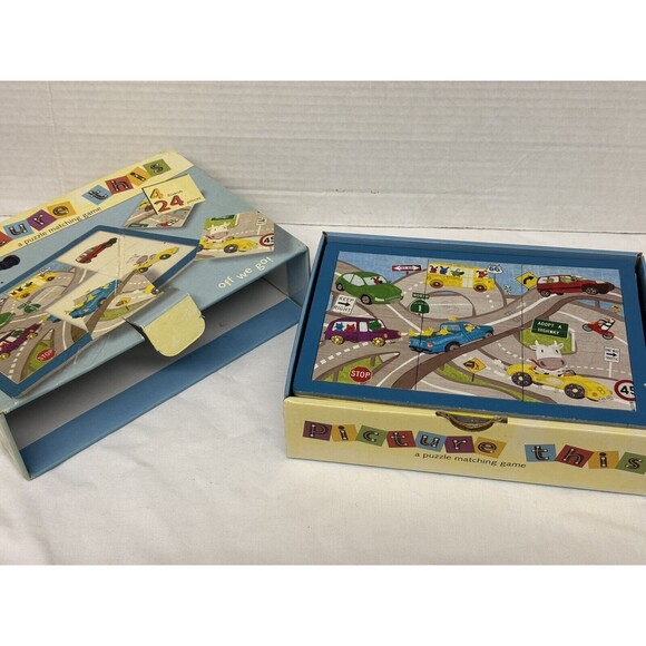 Mudpuppy Picture This Puzzle Matching Game -4 Boards 24 Pieces Complete Set - Picture 3 of 14